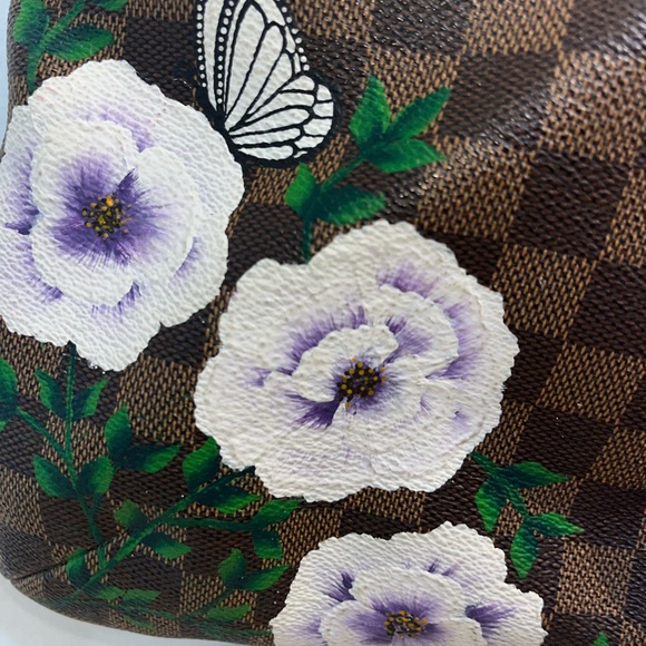 EUC Hand Painted Louis Vuitton Bloomsbury PM - Picture 9 of 11